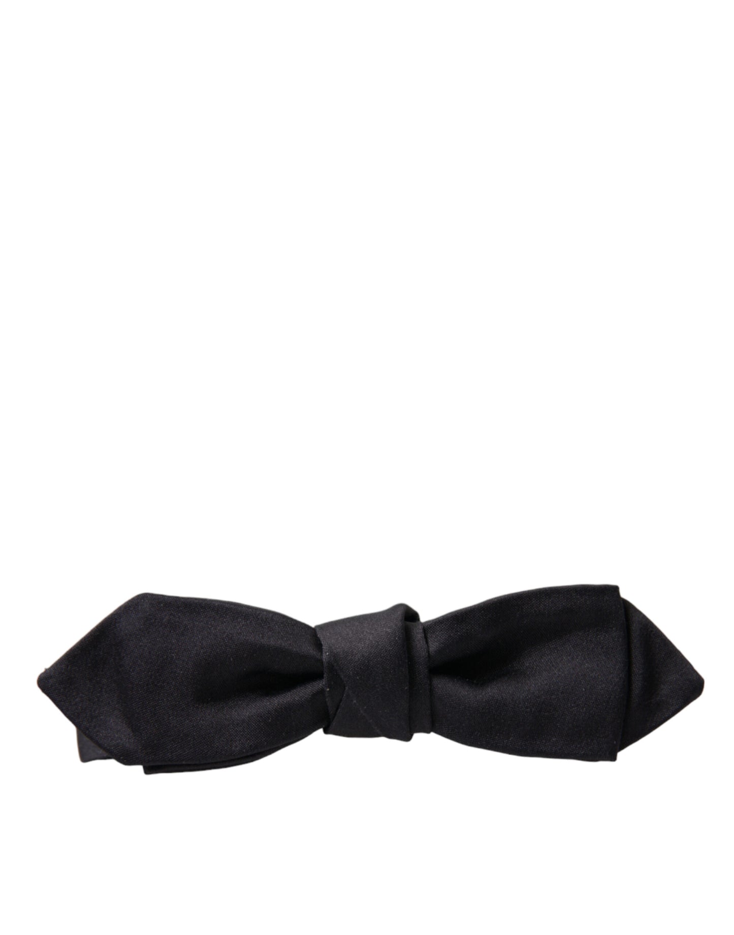 Dolce &amp; Gabbana Elegant black silk bow tie for gentleman