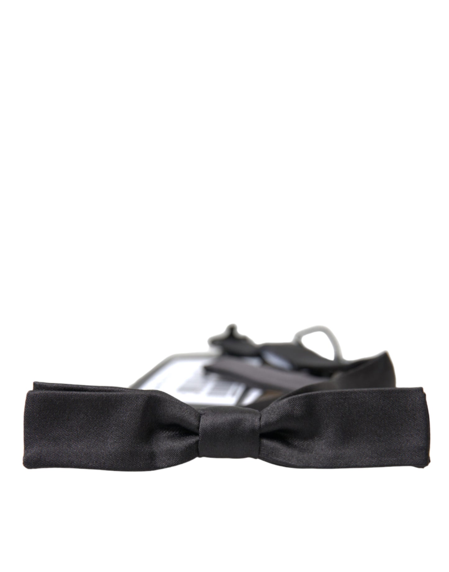 Dolce &amp; Gabbana Elegant dark grey silk bow tie