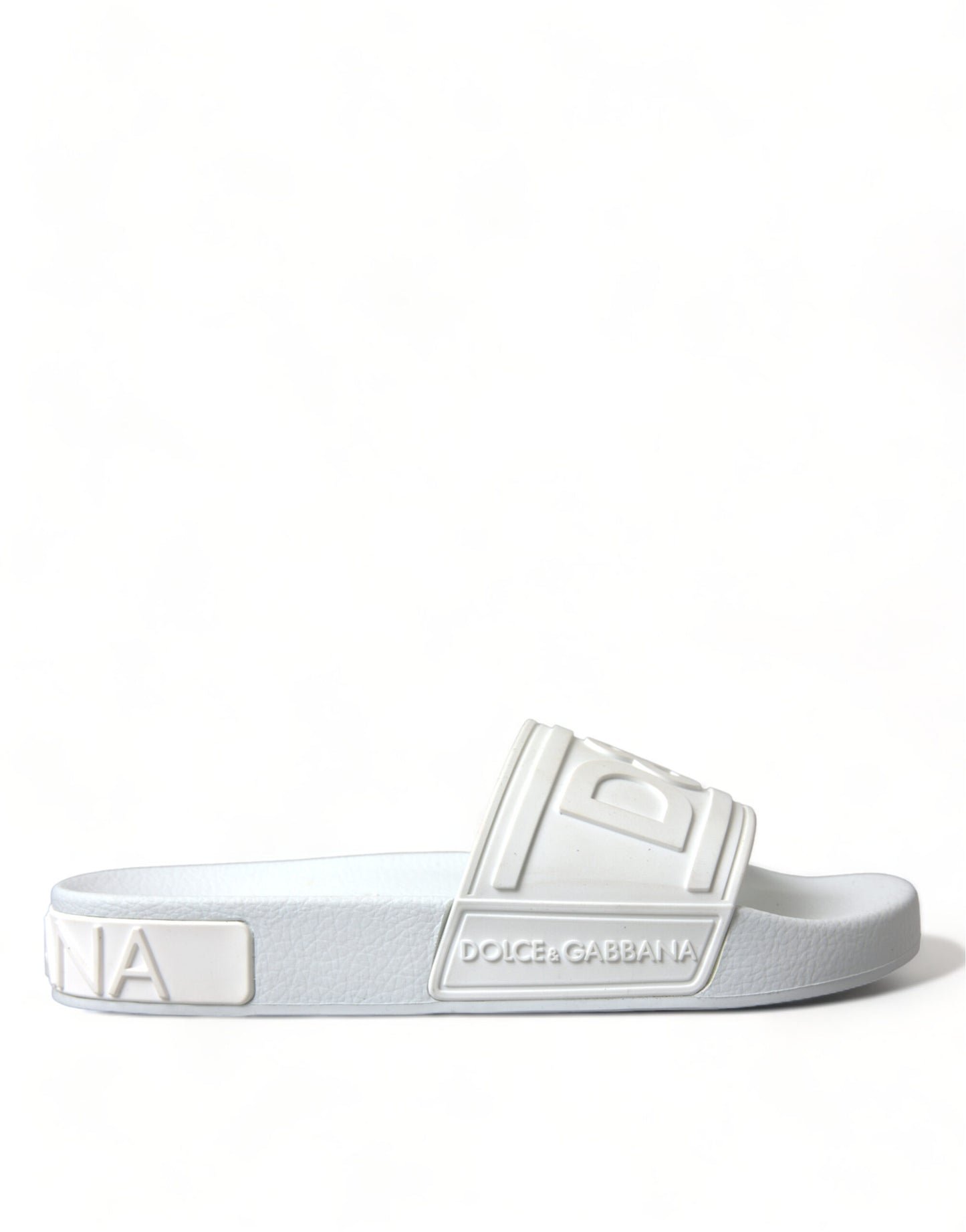 Dolce &amp; Gabbana Elegant White Logo Slides