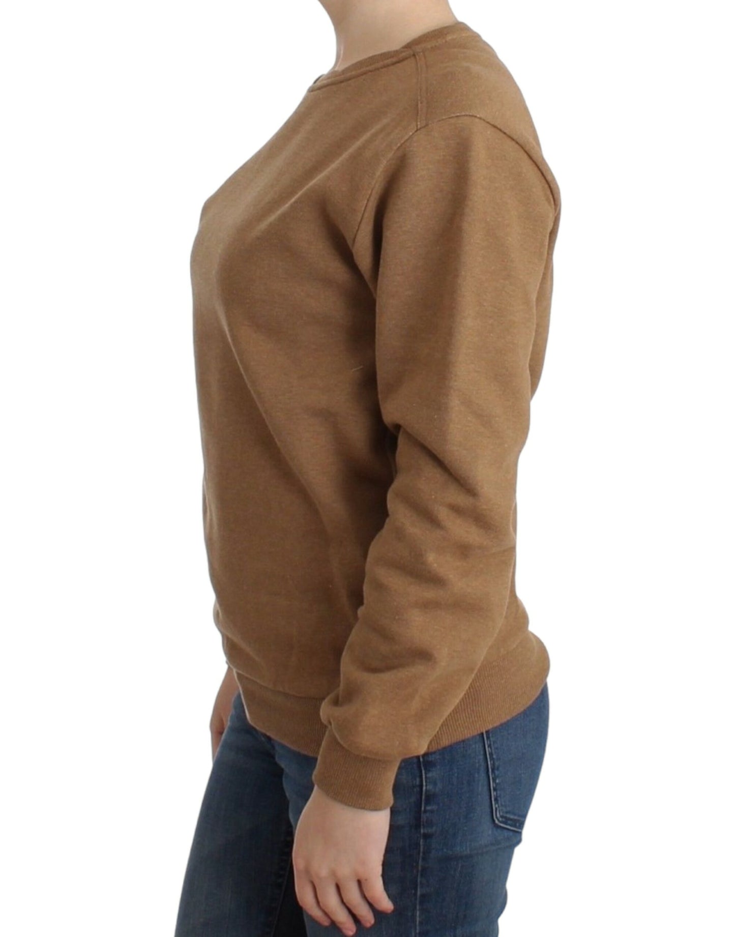 John Galliano Chic brown cotton sweater with round neck