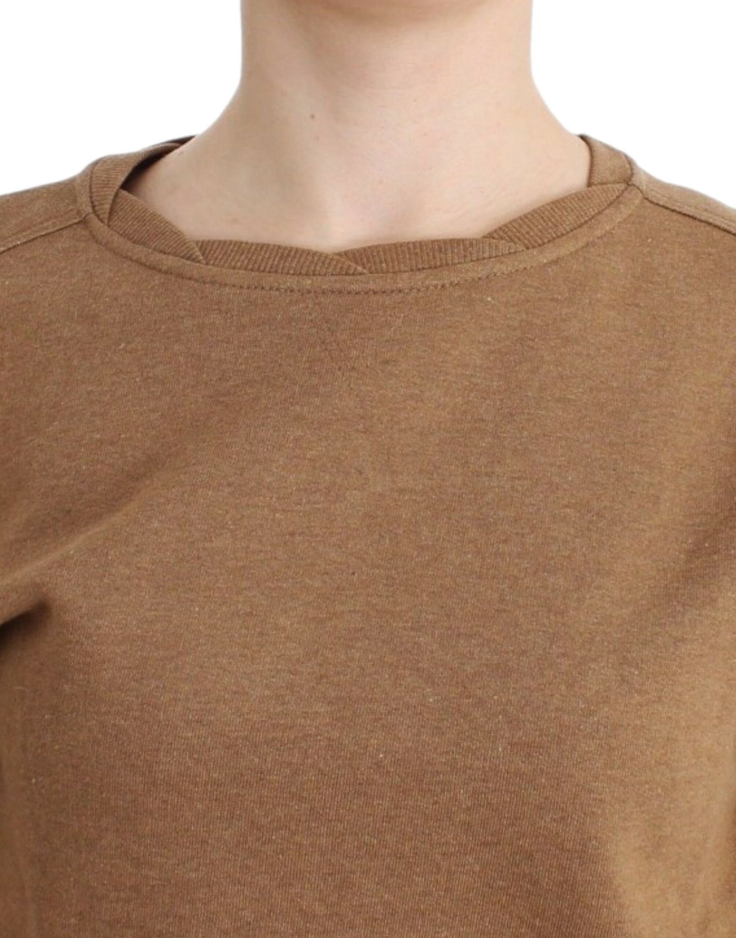 John Galliano Chic brown cotton sweater with round neck