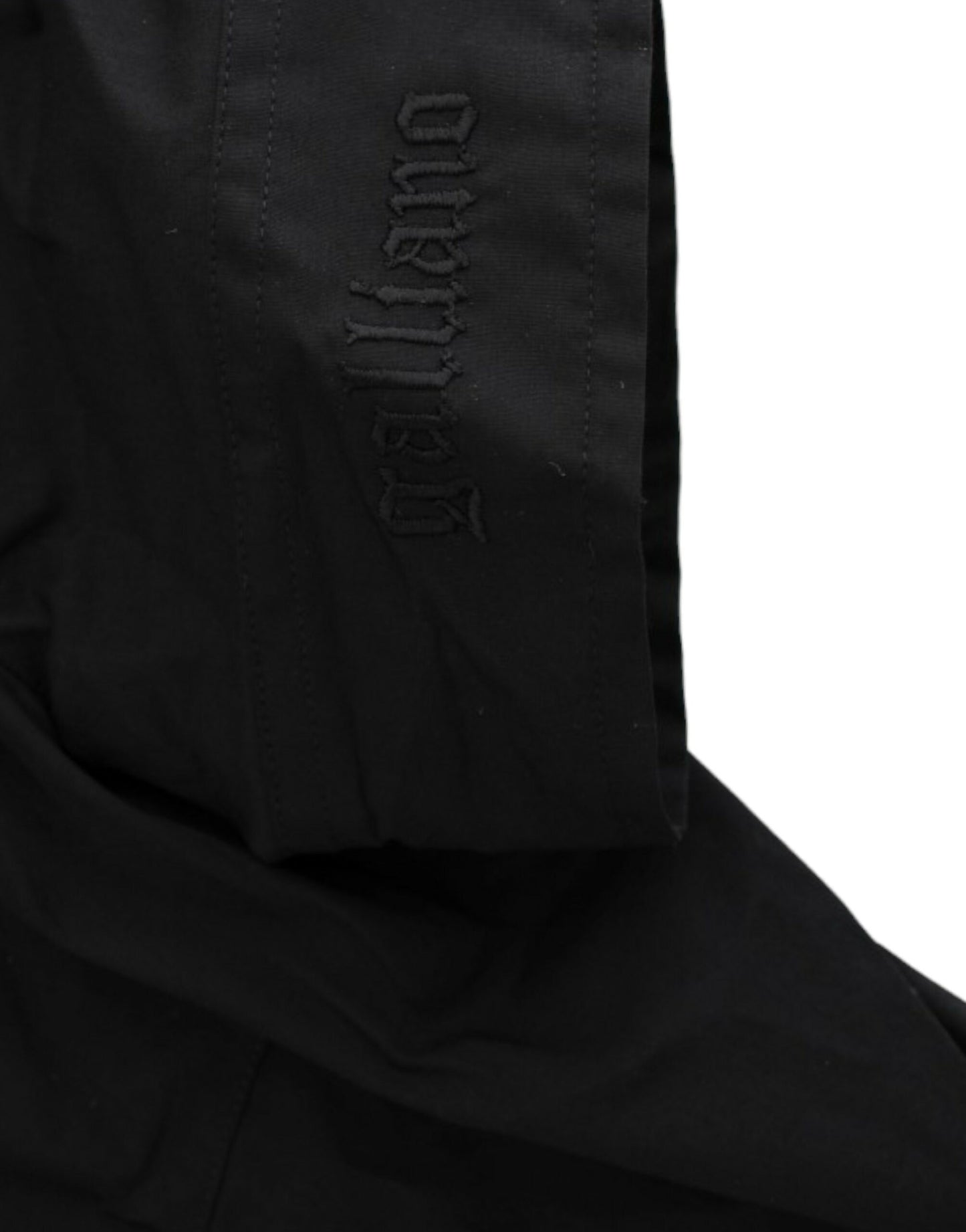 John Galliano Elegante schwarze Baumwoll-Stretch-Kurzarmbluse