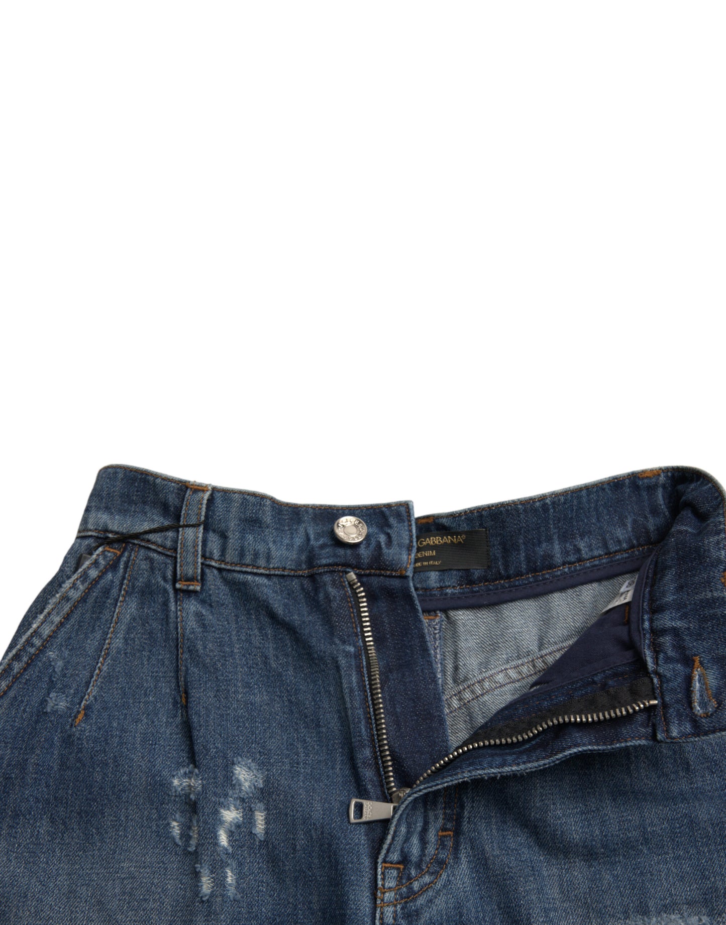 Dolce & Gabbana Schicke High Waist Denim Hot Pants Shorts