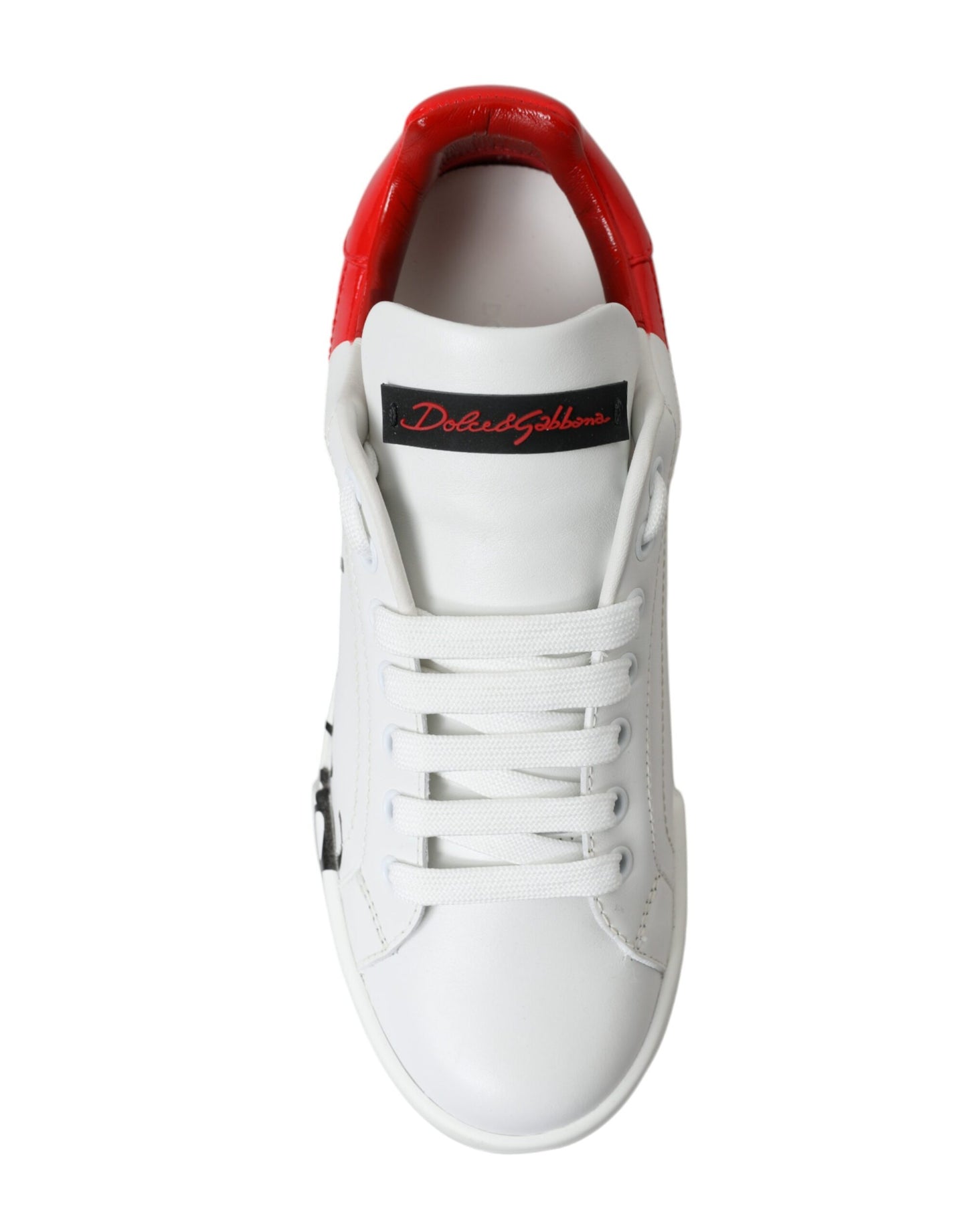 Dolce &amp; Gabbana Elegant Portofino Sneakers in White Leather