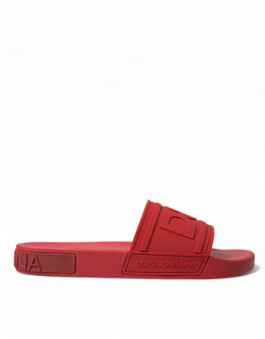 Dolce & Gabbana Radiant Red Herren-Rutschsandalen