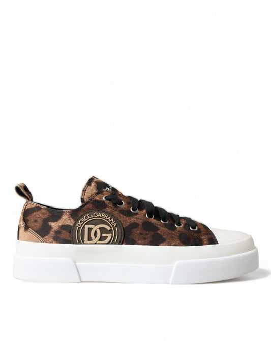 Dolce & Gabbana Elegante Freizeit-Sneakers mit Leopardenmuster