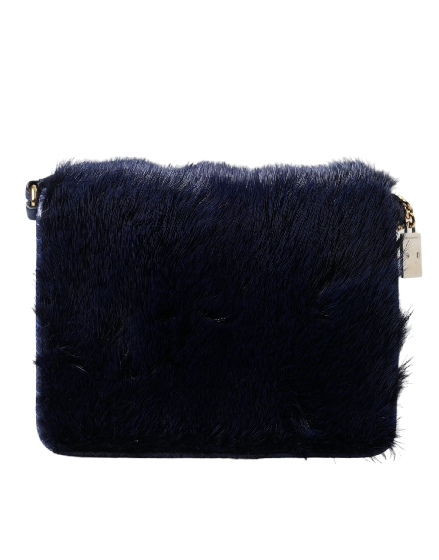 Dolce &amp; Gabbana Exquisite shoulder bag in blue mink fur