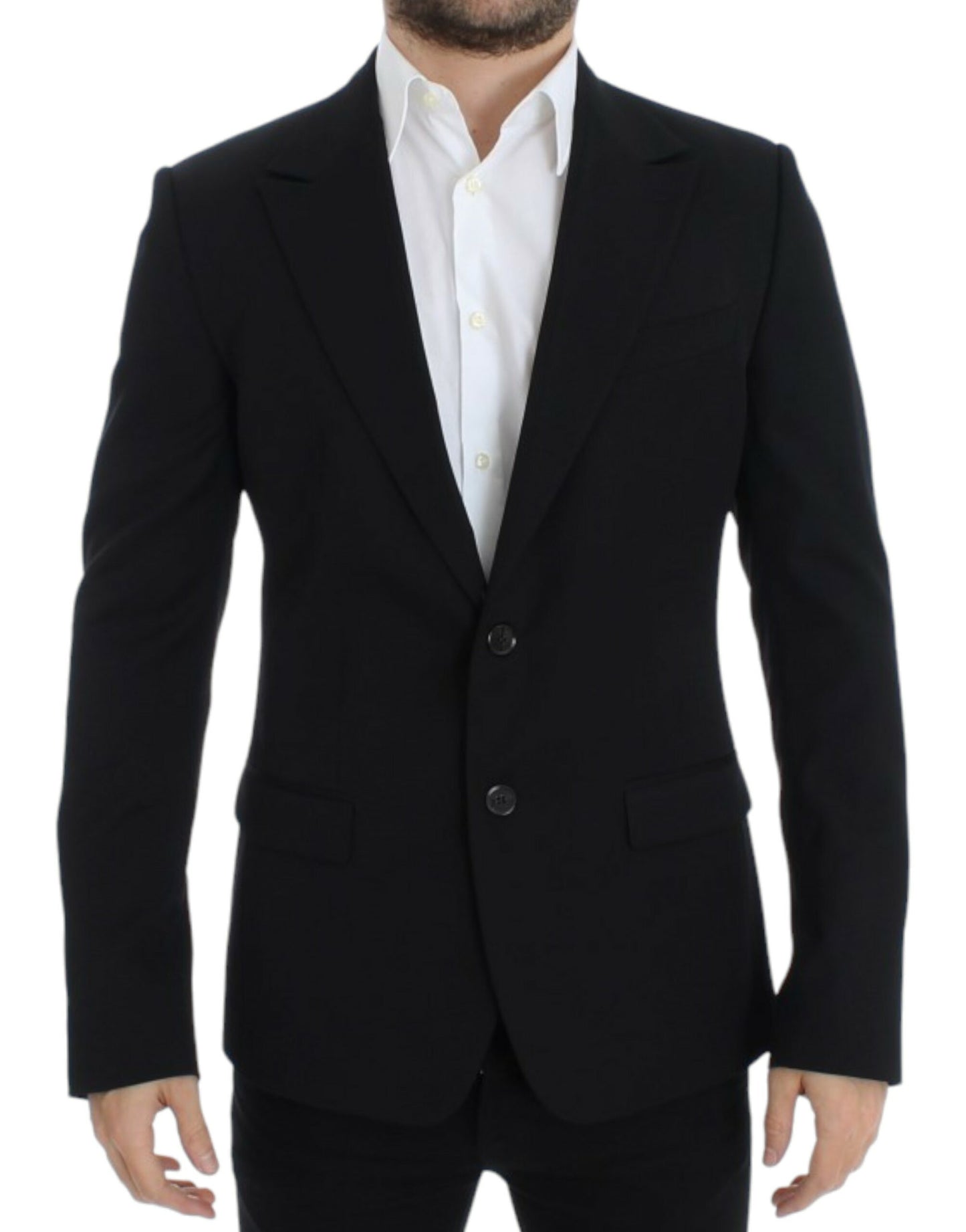 Dolce &amp; Gabbana Elegant, slim-fit blazer in black wool