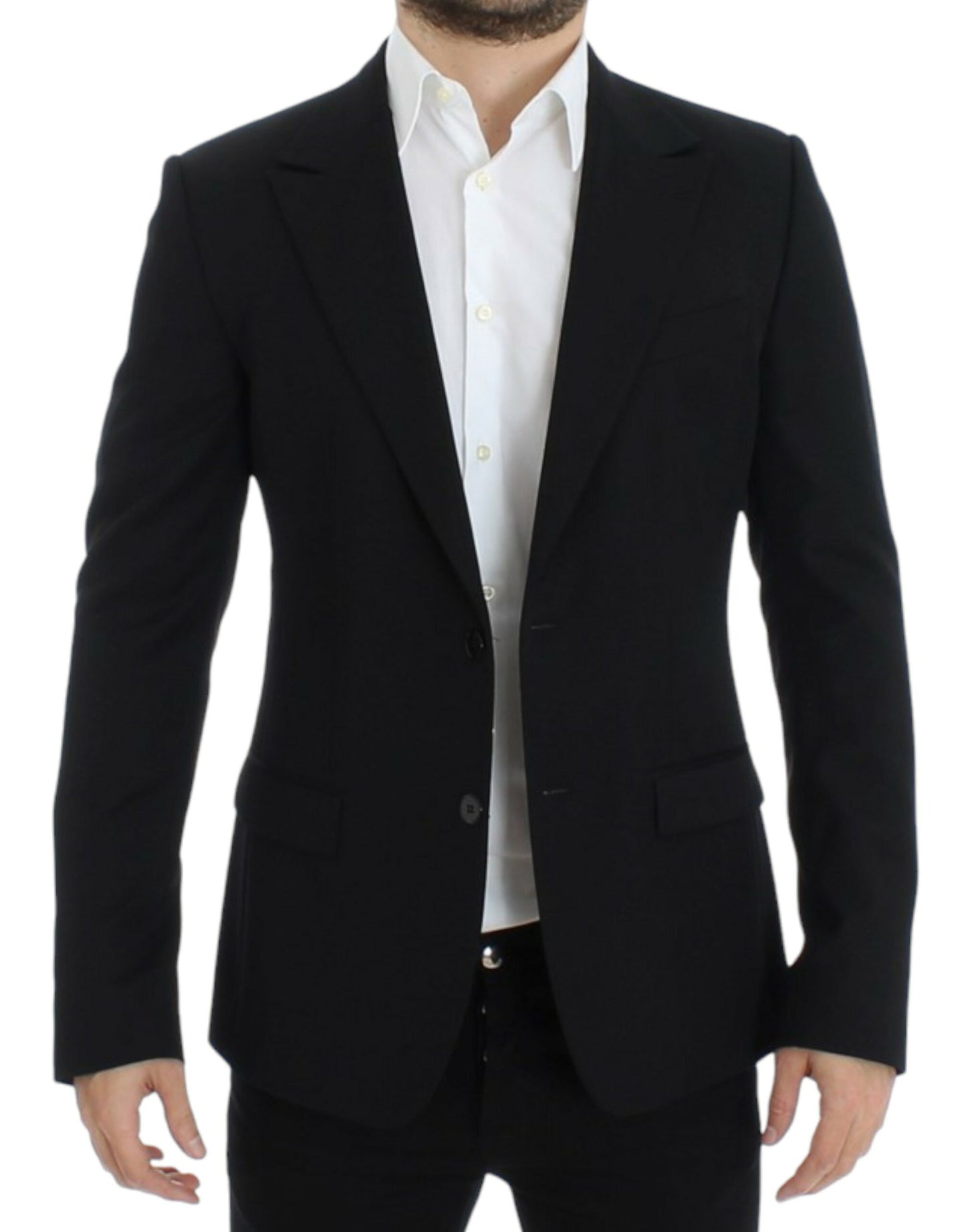 Dolce &amp; Gabbana Elegant, slim-fit blazer in black wool