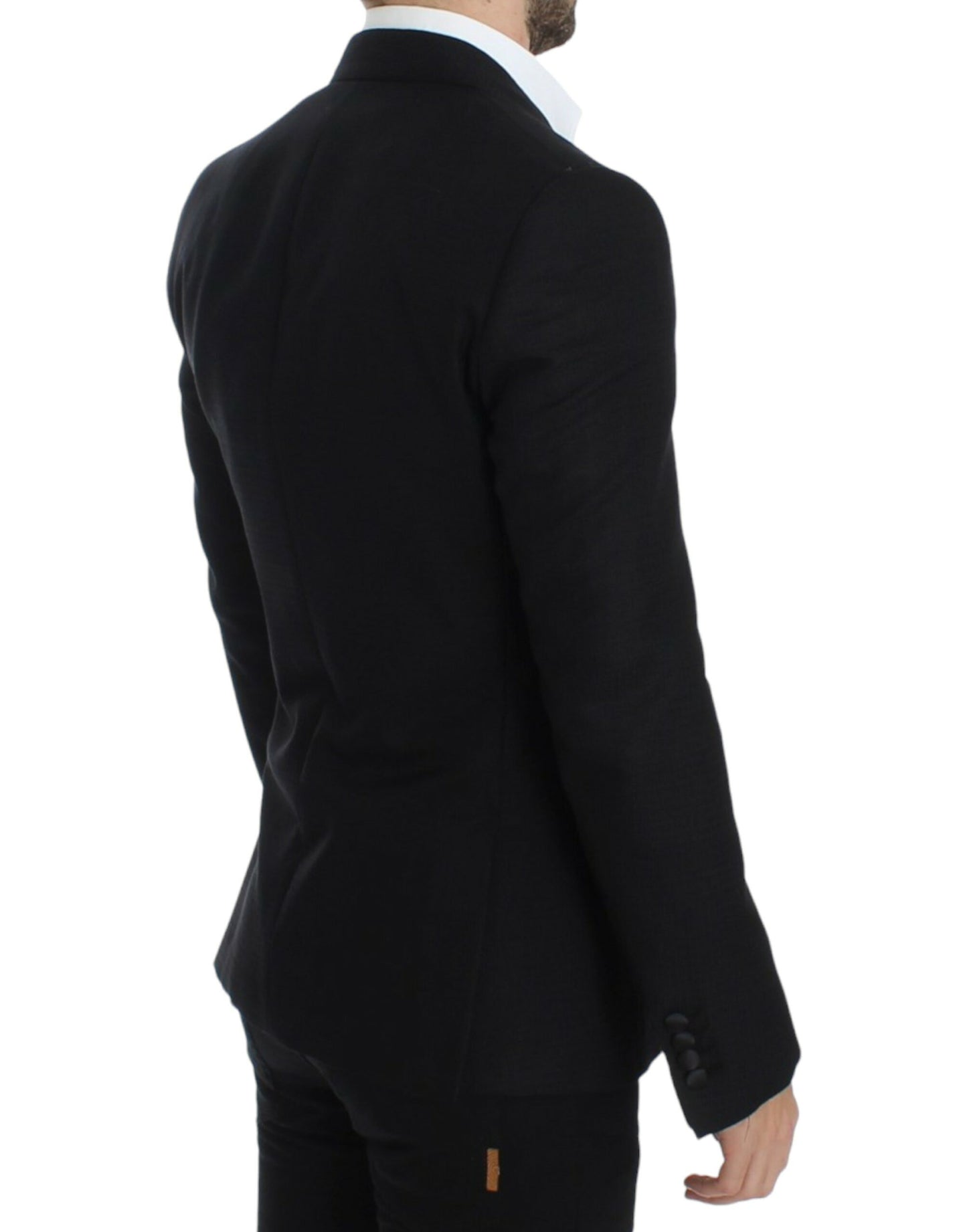 Dolce &amp; Gabbana Elegant black silk blend blazer Sicilia