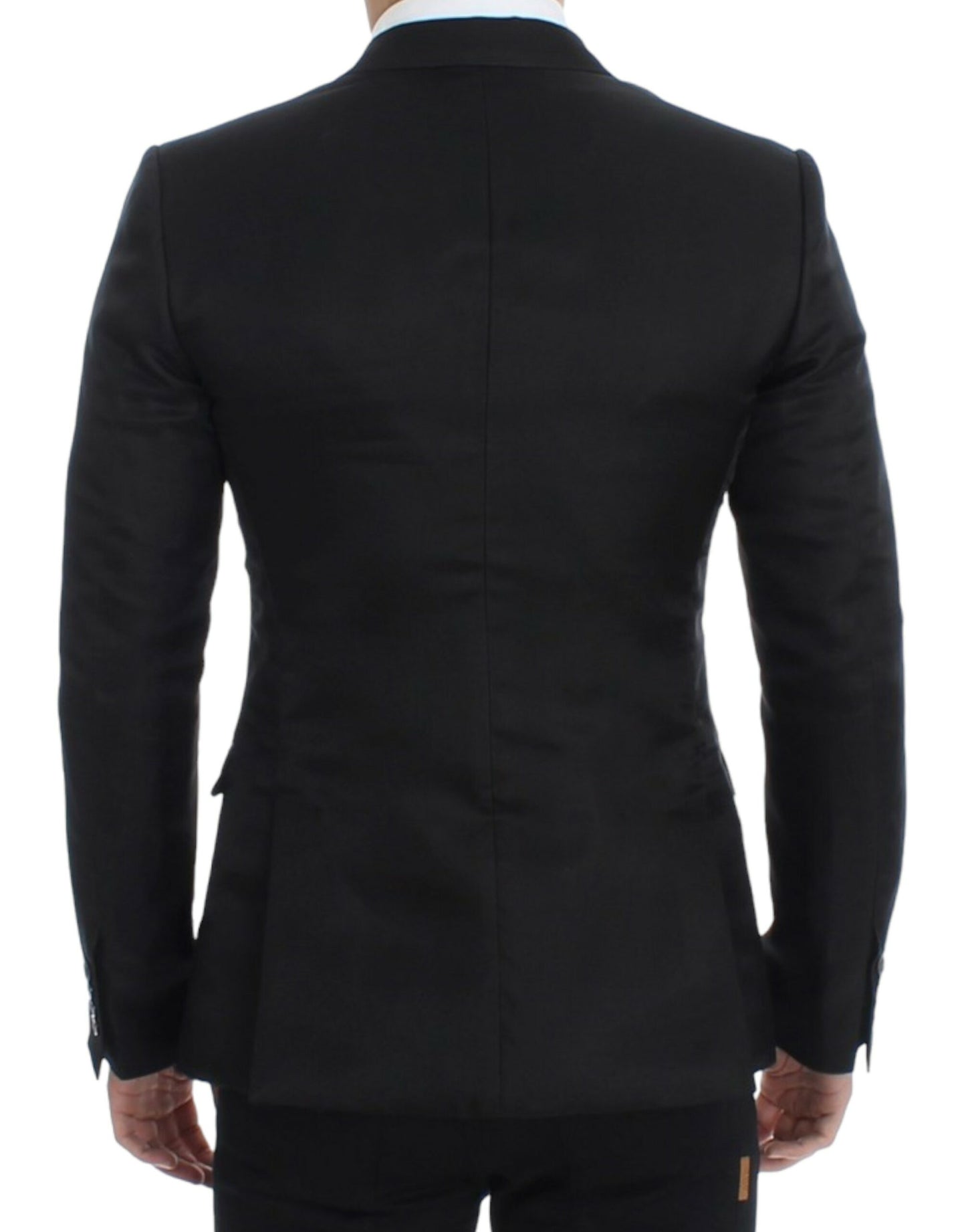 Dolce &amp; Gabbana Elegant black two-button silk blend blazer