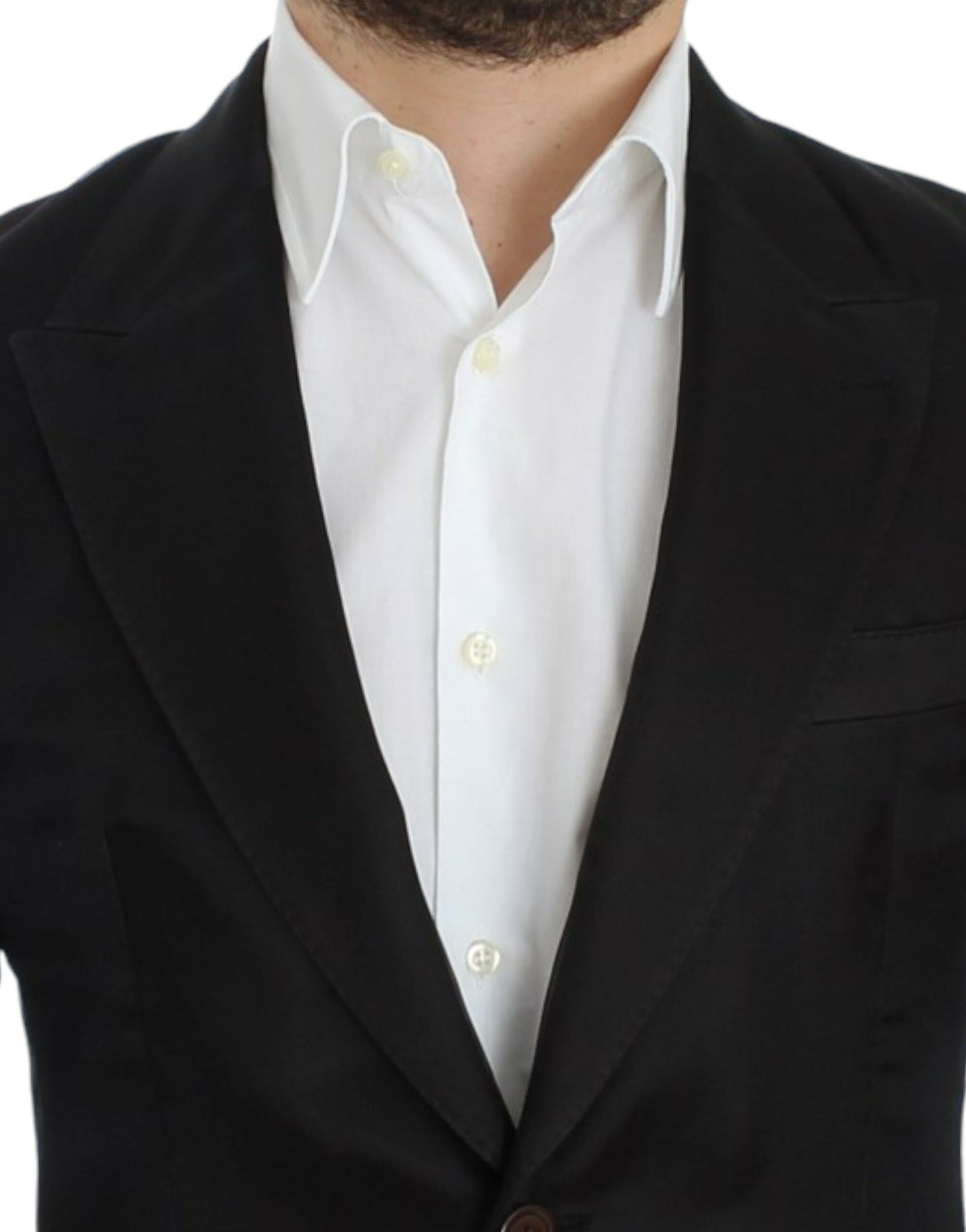 Dolce &amp; Gabbana Elegant black two-button silk blend blazer