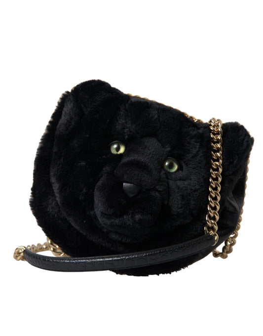 Dolce &amp; Gabbana Exquisite Crocodile Embossed Panther Shoulder Bag