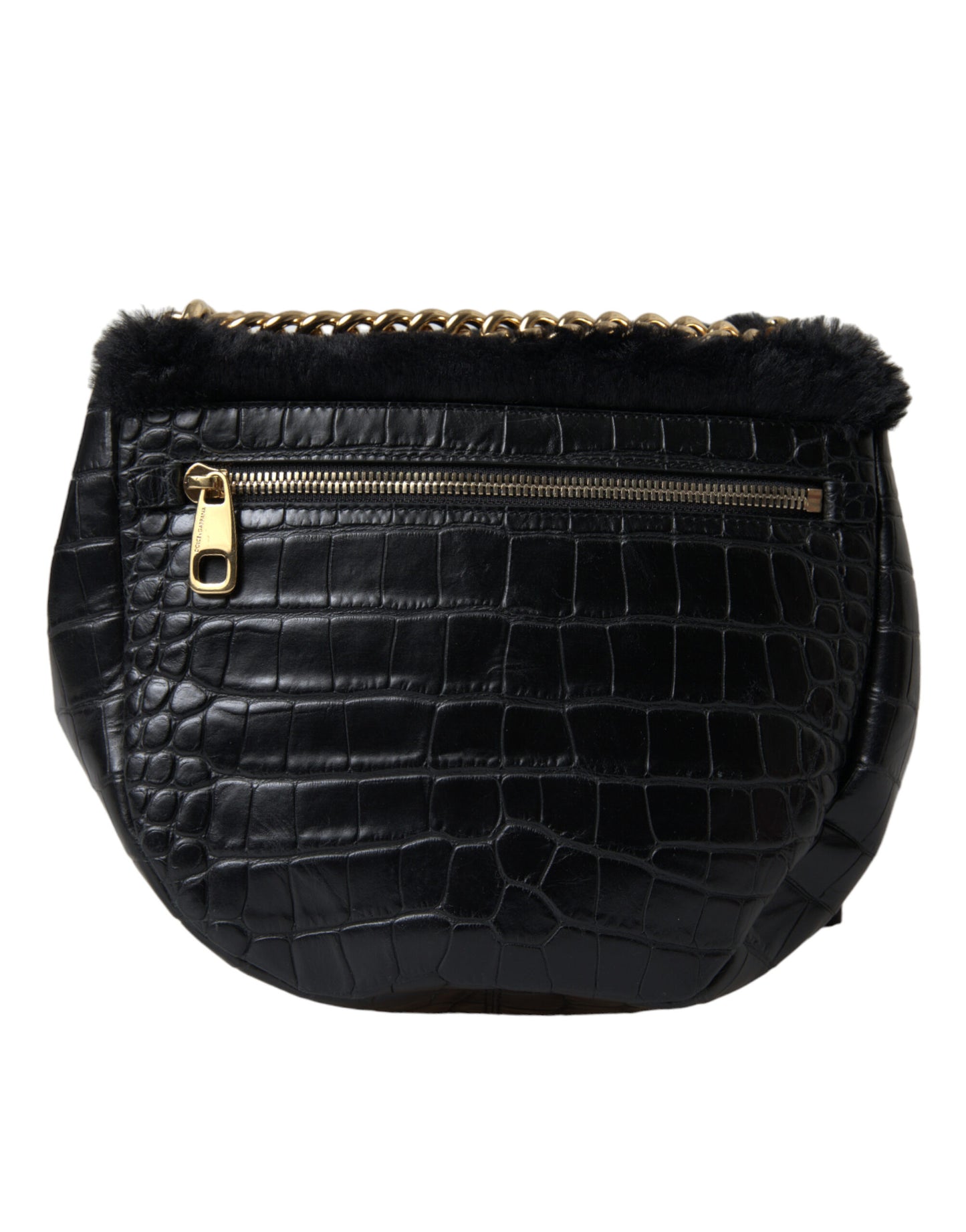 Dolce &amp; Gabbana Exquisite Crocodile Embossed Panther Shoulder Bag