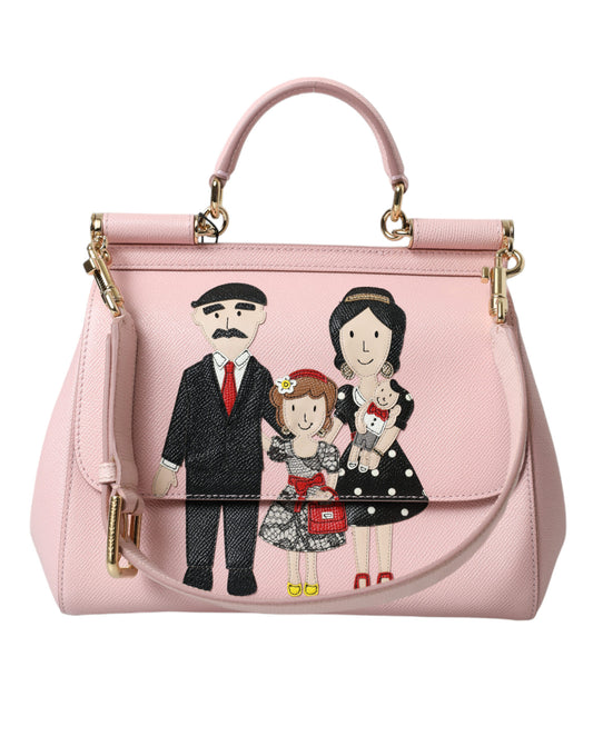 Dolce &amp; Gabbana Chic pink Sicily leather shoulder bag