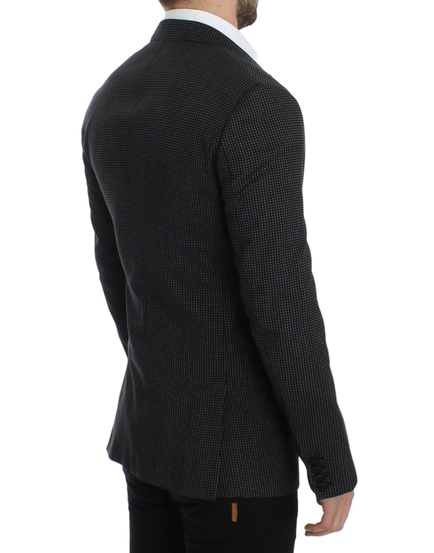 Dolce &amp; Gabbana Elegant black polka dot blazer in slim fit