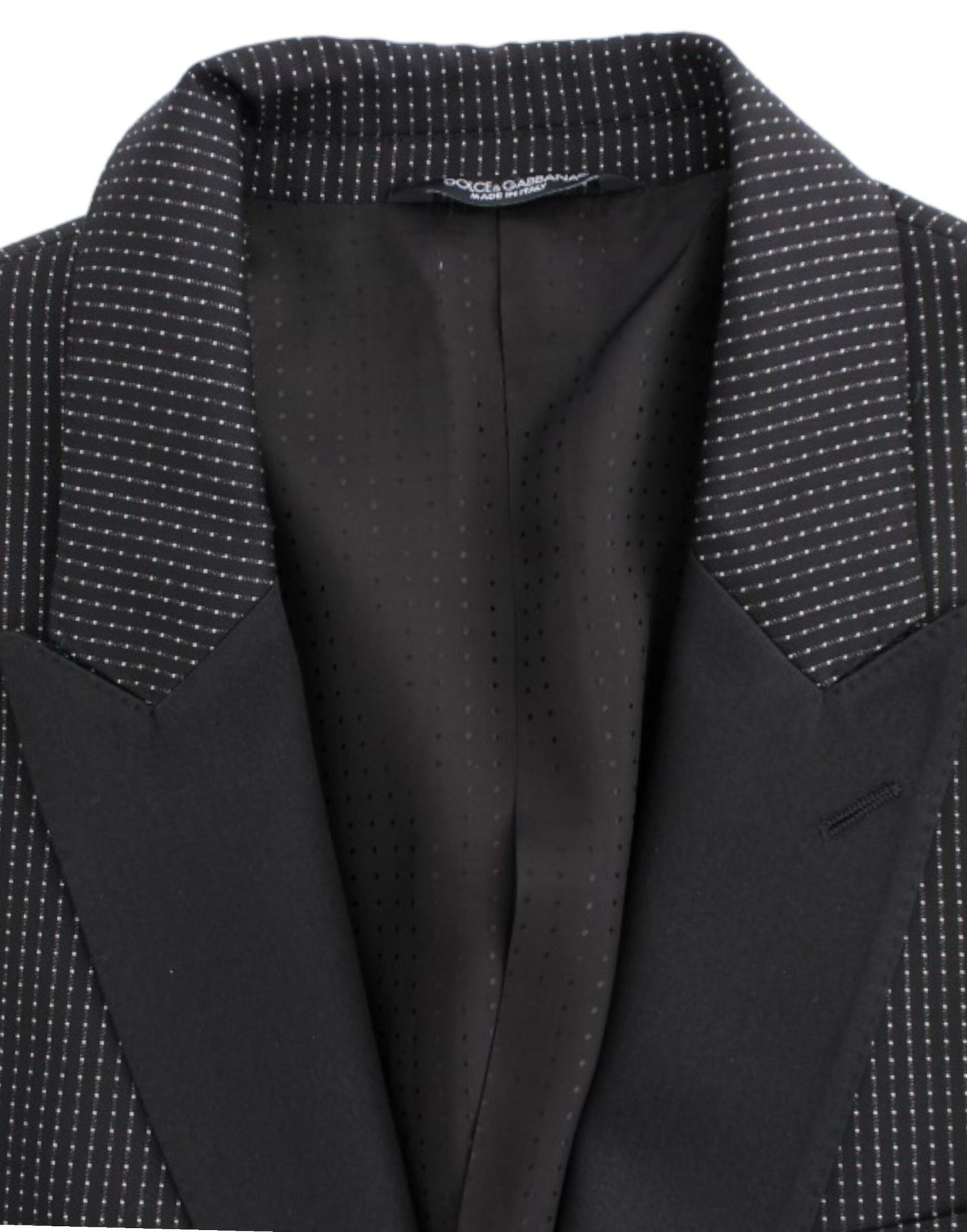 Dolce &amp; Gabbana Elegant black polka dot blazer in slim fit