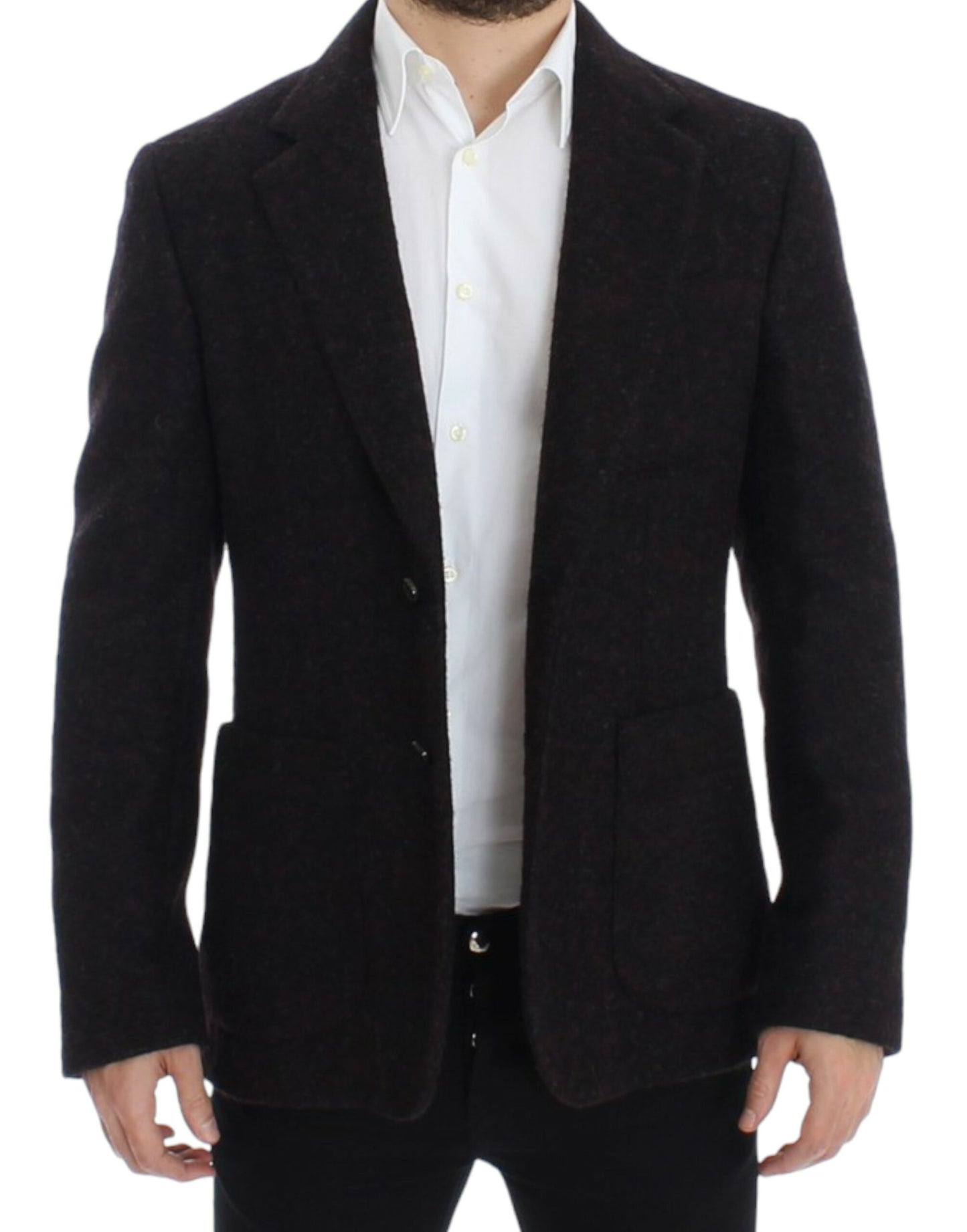 Dolce & Gabbana Bordeaux Alpaga Zwei-Knopf-Blazer Jacke