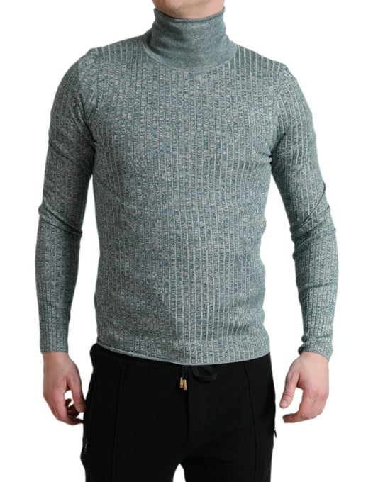 Dolce &amp; Gabbana Elegant green turtleneck sweater