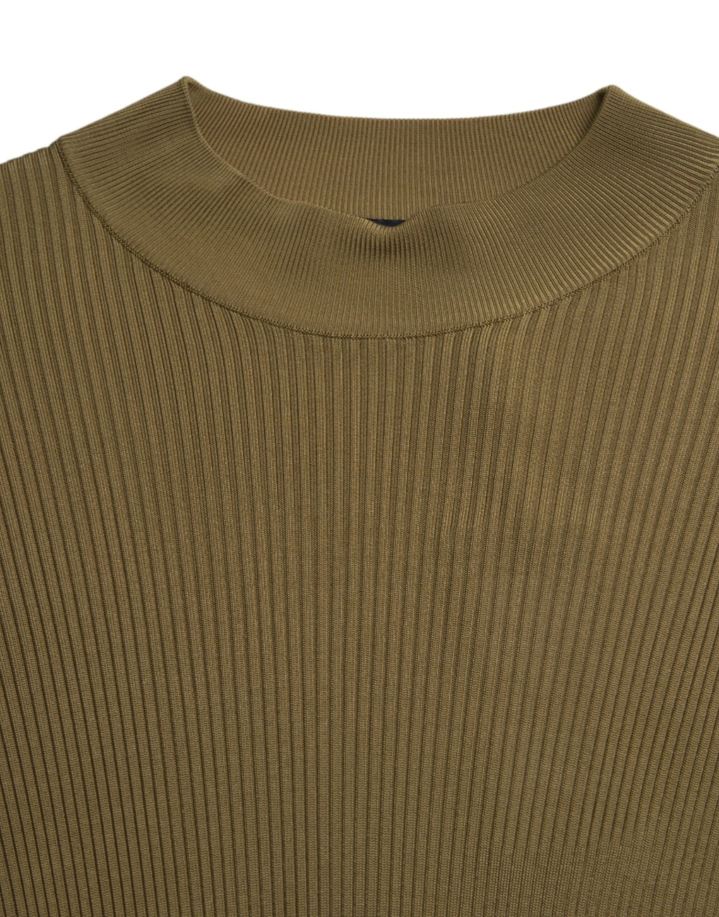 Dolce &amp; Gabbana Army Green Viscose Crew Neck -neulepusero