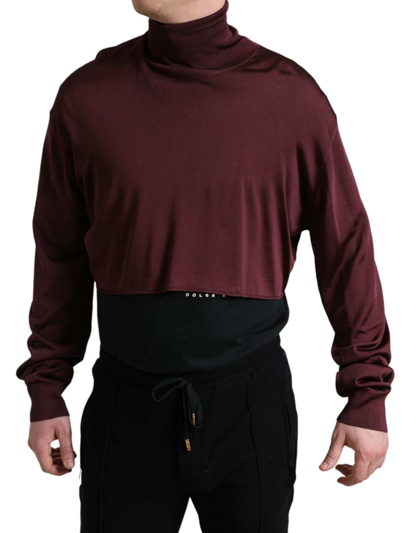 Dolce & Gabbana Kastanienbrauner Rollkragenpullover aus Viskose