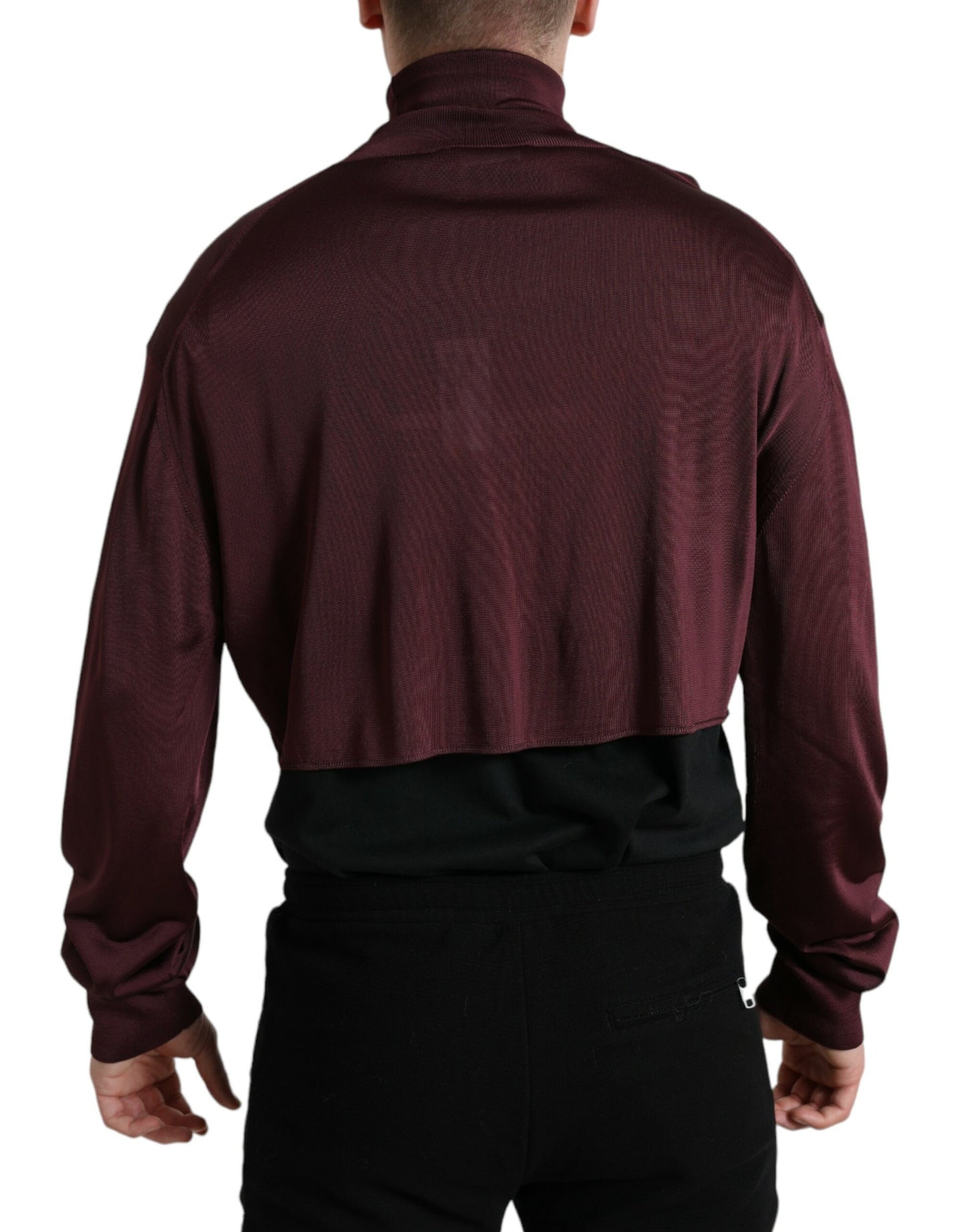 Dolce & Gabbana Kastanienbrauner Rollkragenpullover aus Viskose