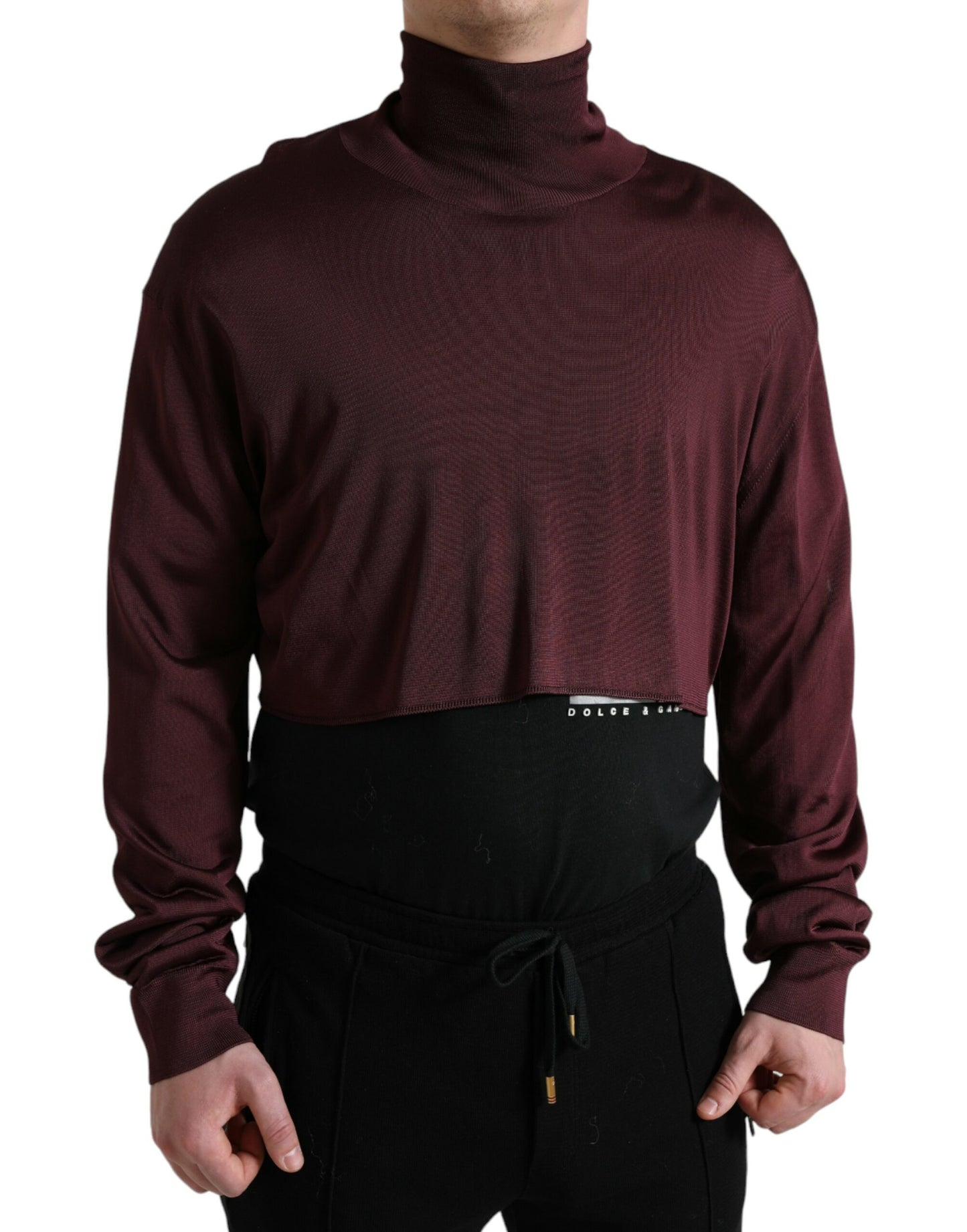 Dolce & Gabbana Kastanienbrauner Rollkragenpullover aus Viskose