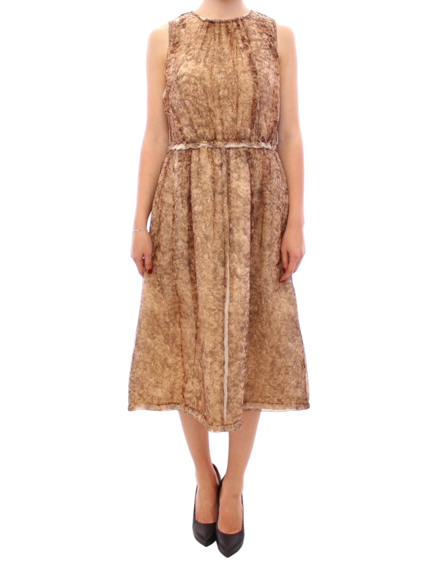 Dolce &amp; Gabbana Elegant sleeveless knee-length silk dress