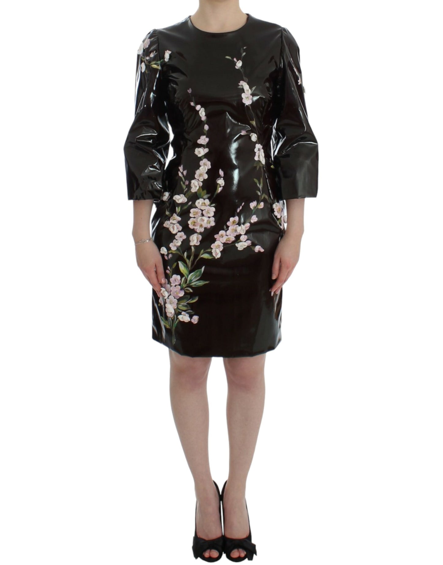 Dolce &amp; Gabbana Elegant Floral Sheath Dress Cocktail-mekko