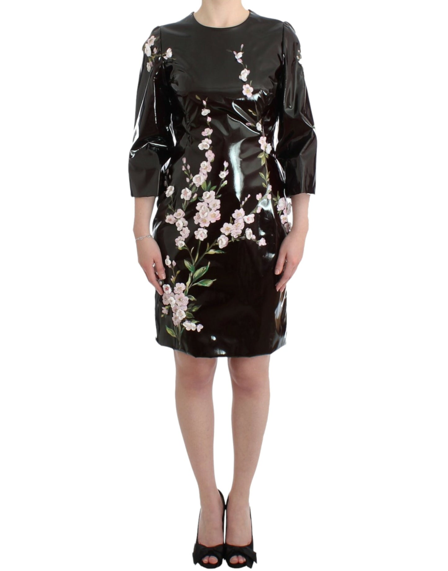 Dolce &amp; Gabbana Elegant floral embellished sheath dress