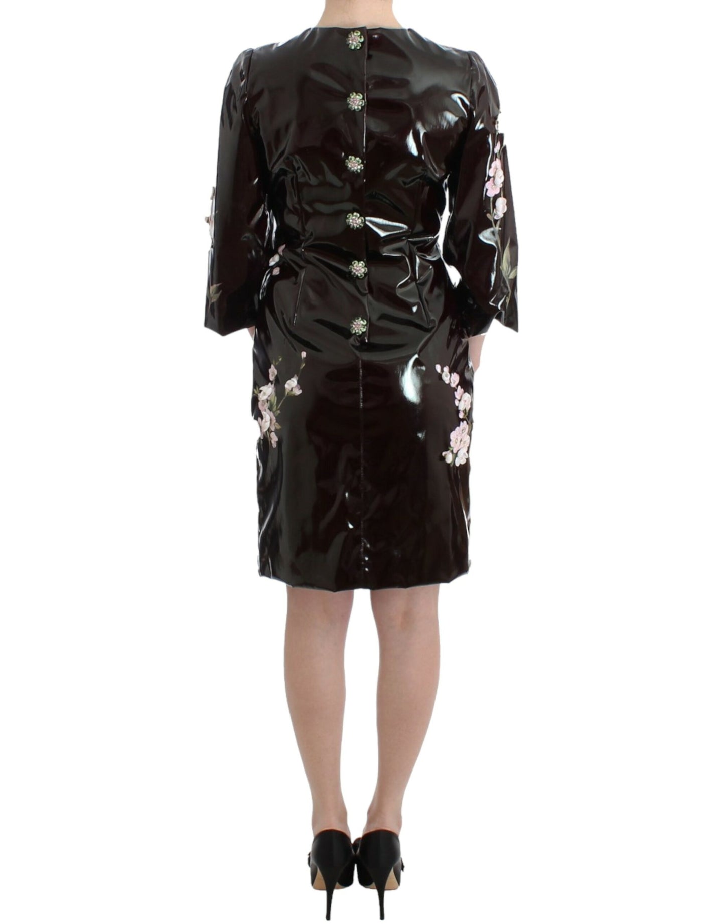 Dolce &amp; Gabbana Elegant floral embellished sheath dress