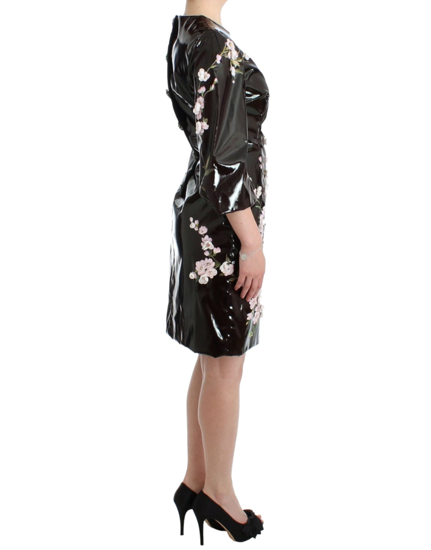 Dolce &amp; Gabbana Elegant floral embellished sheath dress