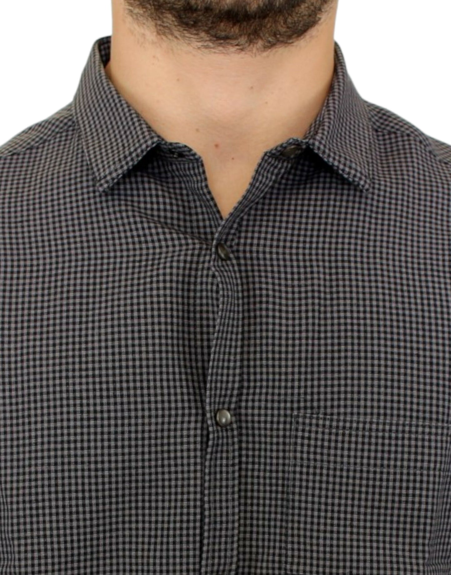 Costume National Chic grey checked linen blend shirt