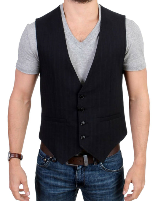 Puku National Elegant Striped Casual Vest - Puuvillasekoitus