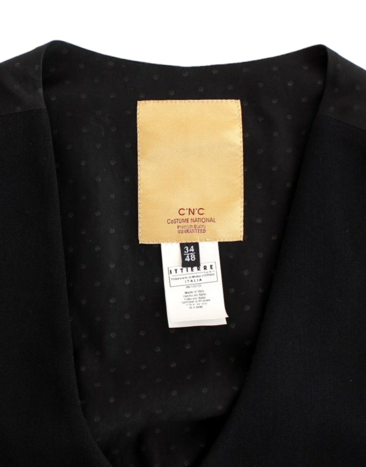 Puku National Elegant Black Wool Blend rento liivi