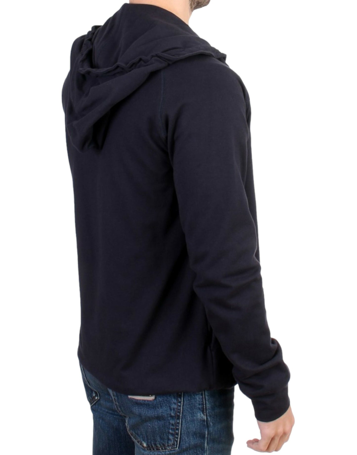 Costume National Elegant Blue Cotton Hoodie