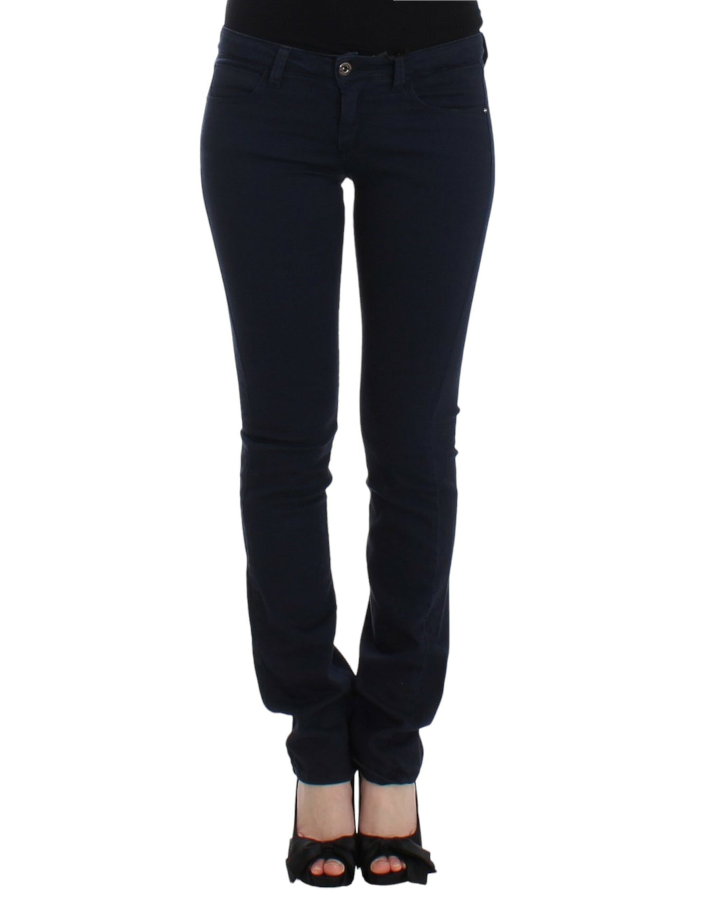 Costume National Chic Blue Straight Leg Denim Delight