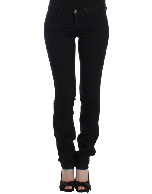 Costume National Elegante schwarze Straight Leg Jeans