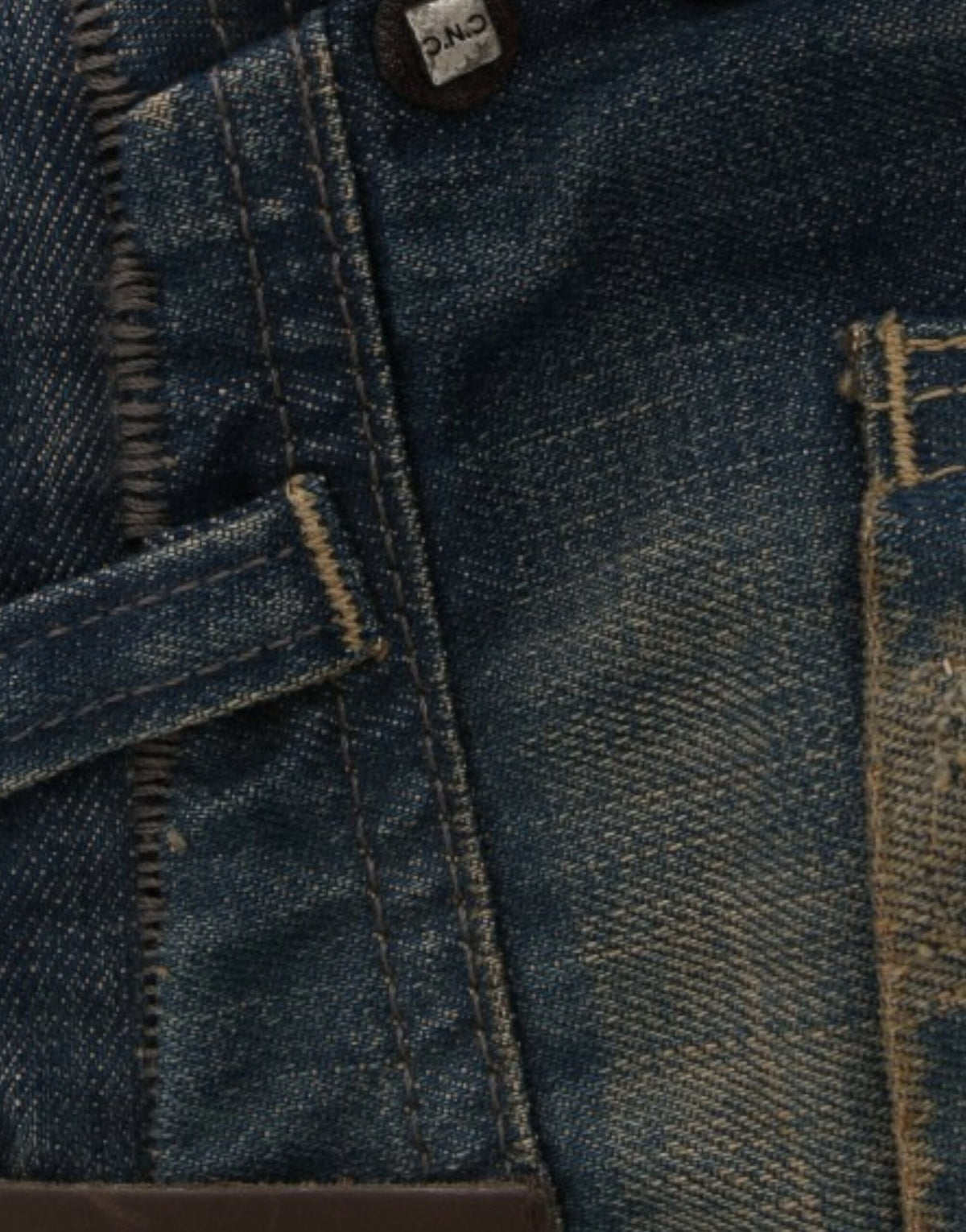 Costume National Chic Straight Leg Blue Denim Jeans