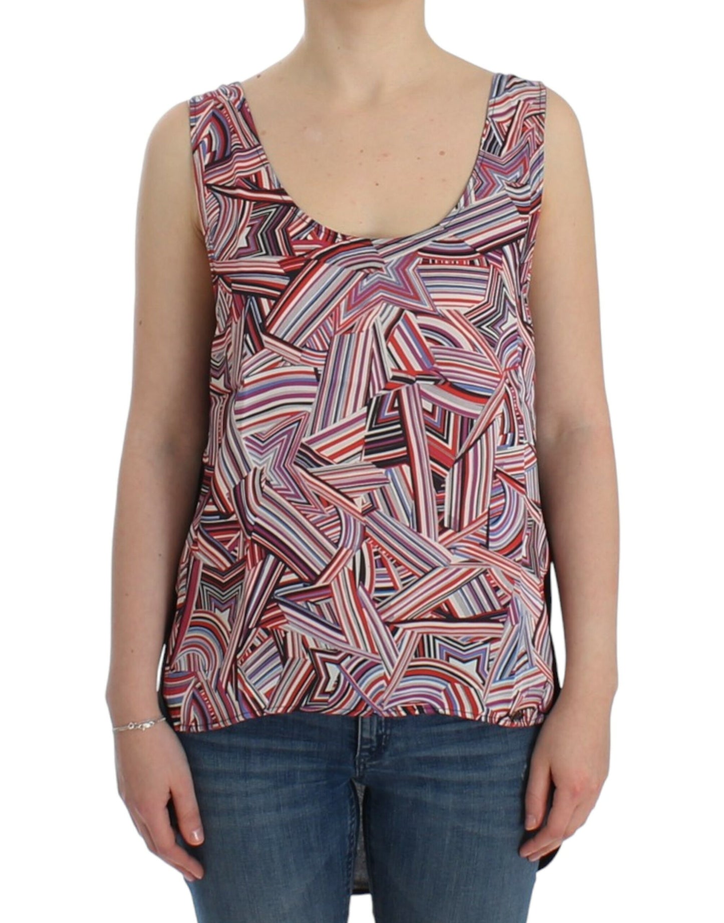 Costume National Chic sleeveless multicolor top