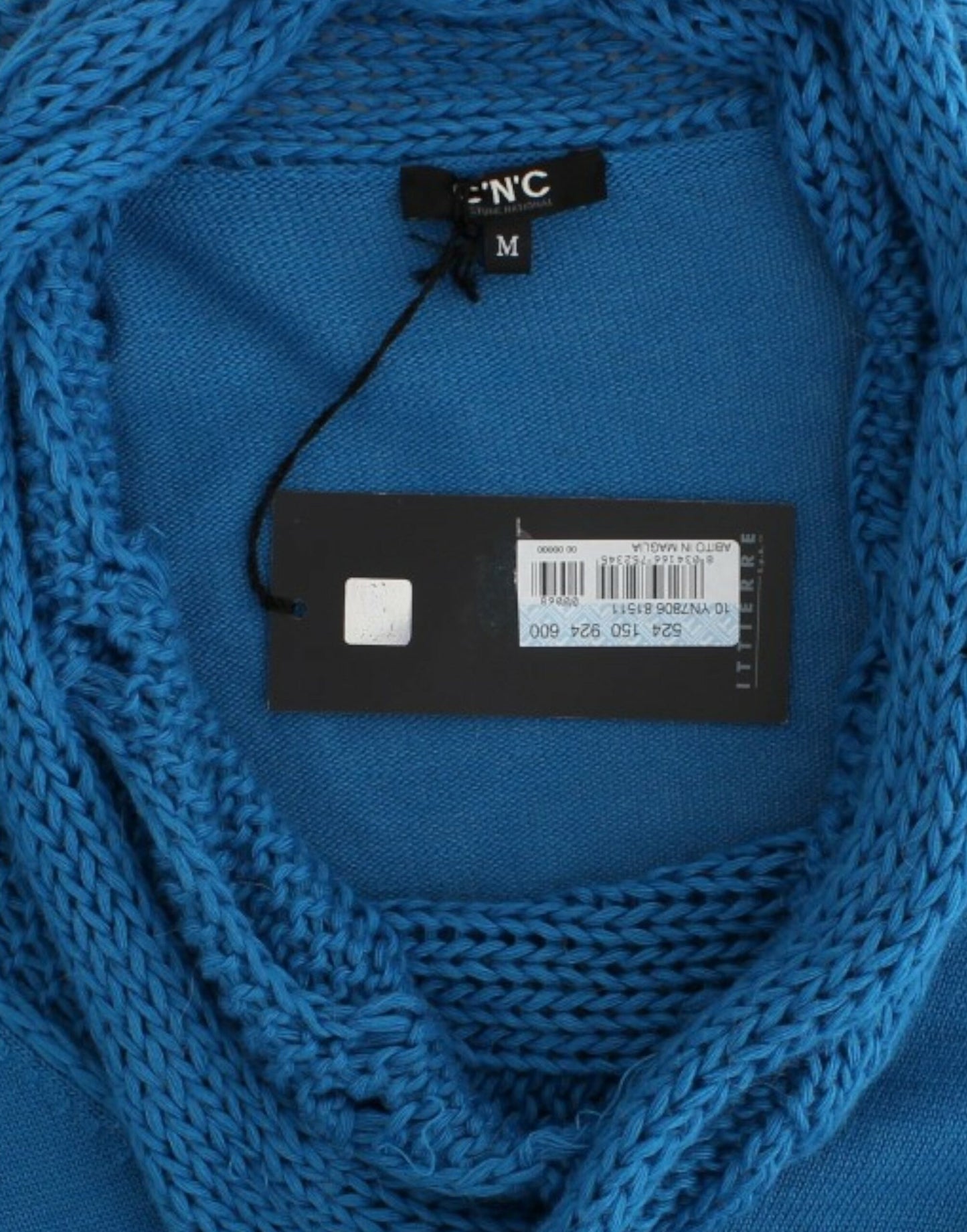 Costume National Chic blue knitted sweater with round neck