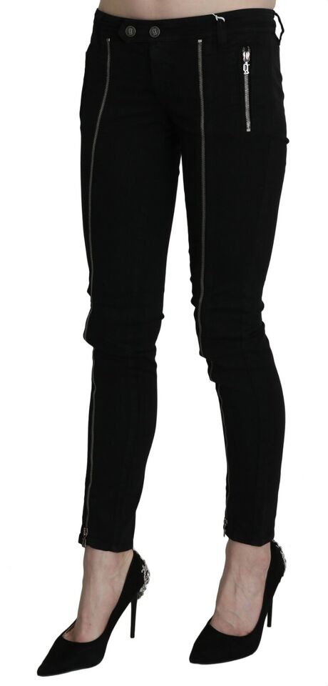 Dolce &amp; Gabbana Chic black slim fit skinny jeans with low waist