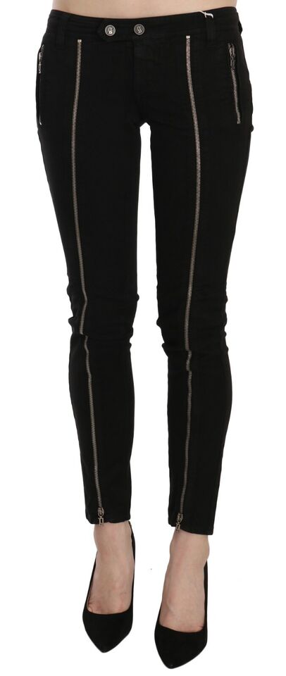 Dolce &amp; Gabbana Chic black slim fit skinny jeans with low waist