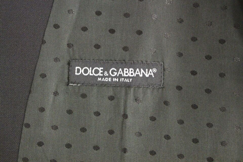 Dolce &amp; Gabbana Elegant black wool vest for formal occasions