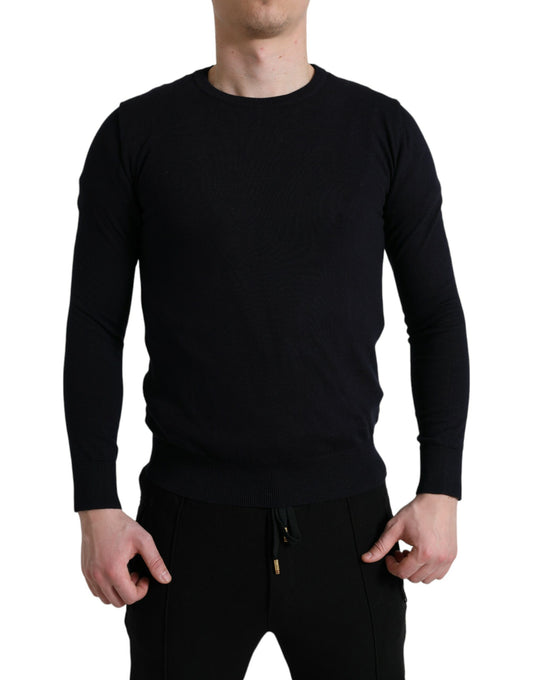 Dolce &amp; Gabbana Elegant blue cotton sweater