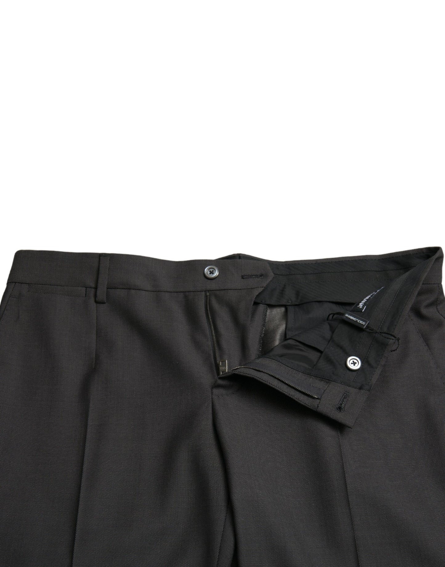 Dolce &amp; Gabbana Elegant dark grey skinny dress pants