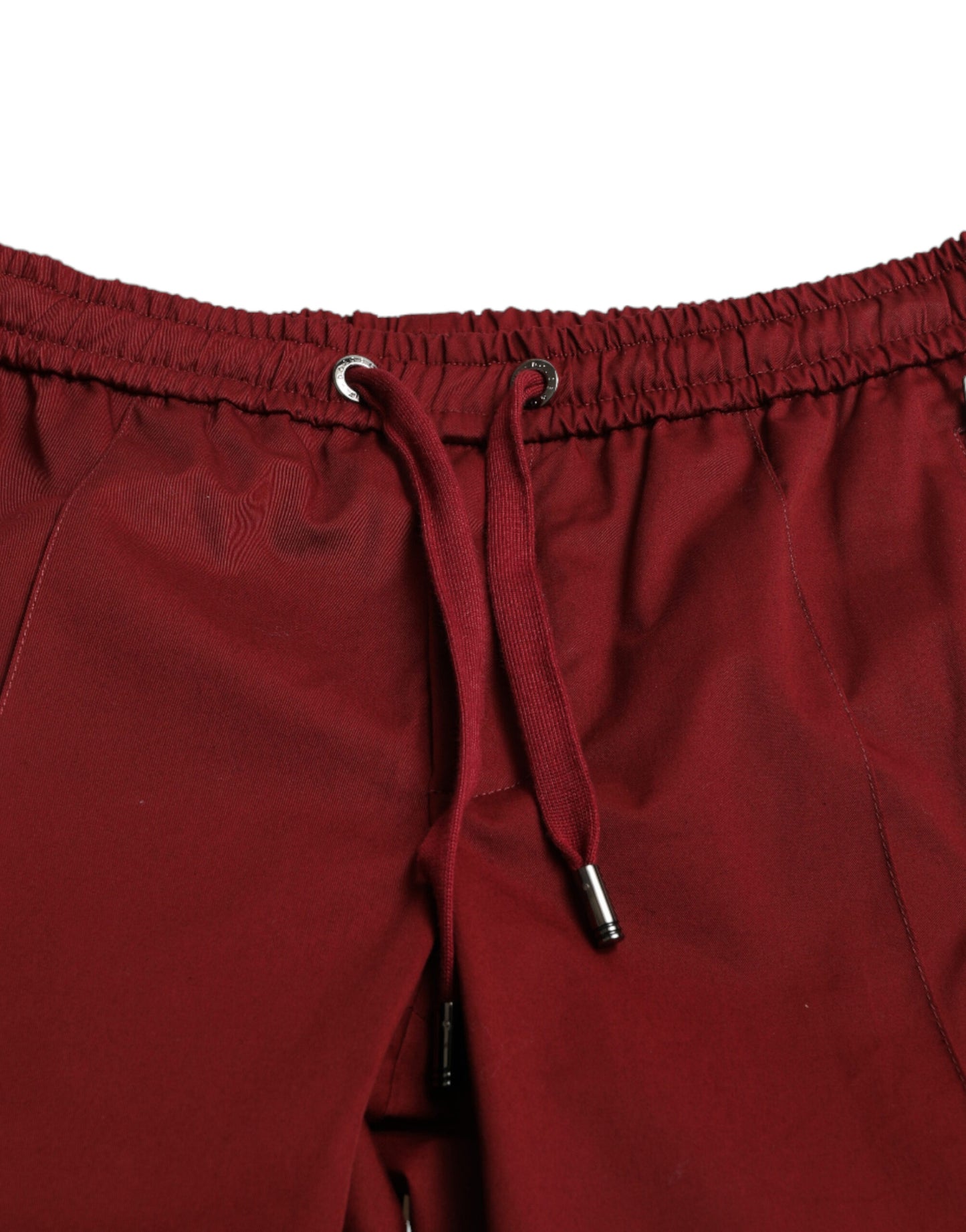 Dolce &amp; Gabbana Maroon Cotton Stretch Jogger Pants