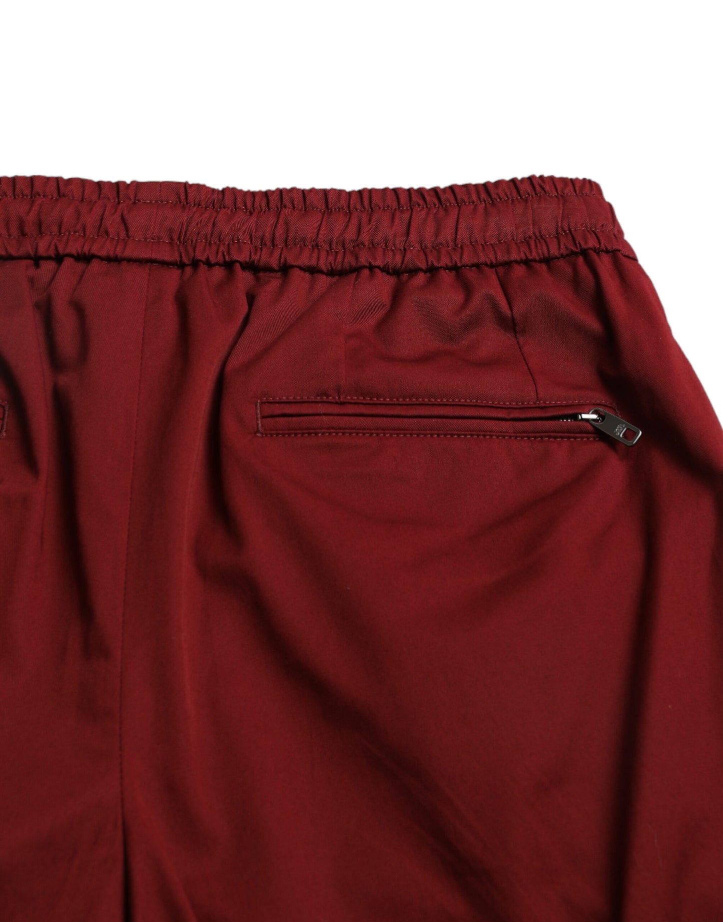 Dolce &amp; Gabbana Maroon Cotton Stretch Jogger Pants