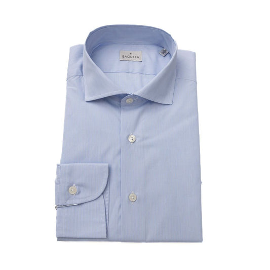 Bagutta Light Blue Cotton Shirt for Men