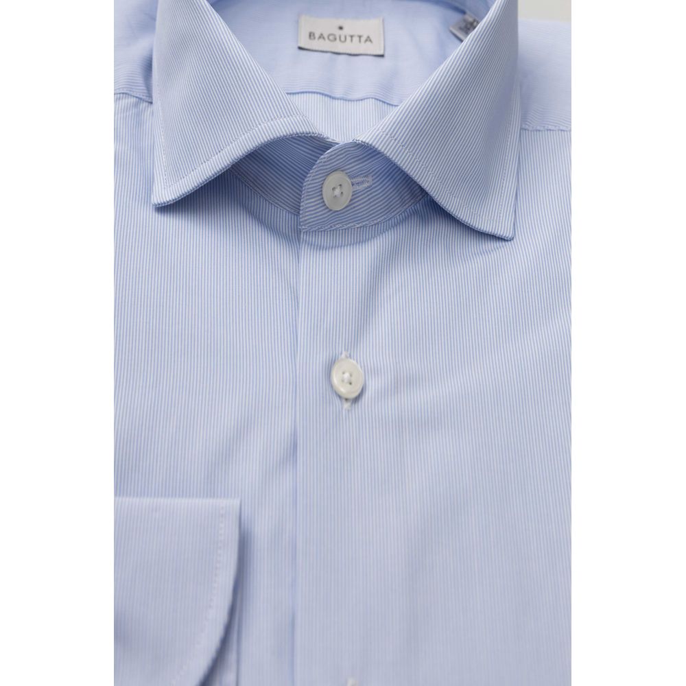 Bagutta Light Blue Cotton Shirt for Men